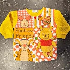 Disney Yellow and Orange Pooh and Friends Sweater